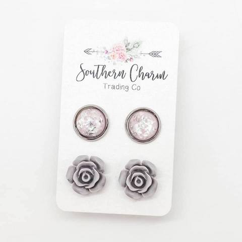 Grey Floral Duos