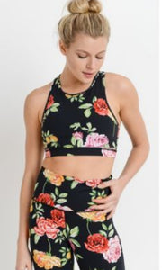 Floral Rose Sports Bra