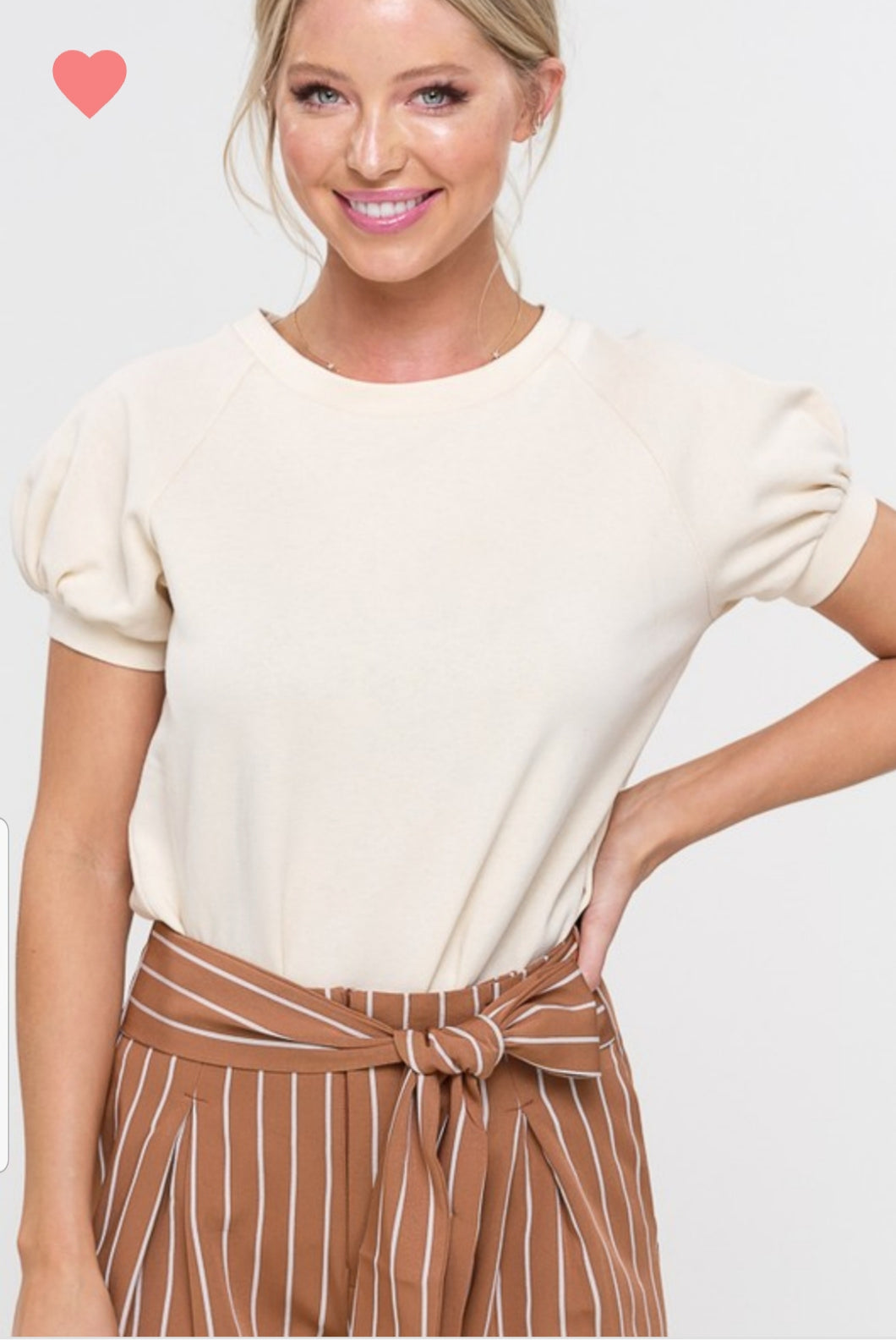 Natural French Terry Princess Top