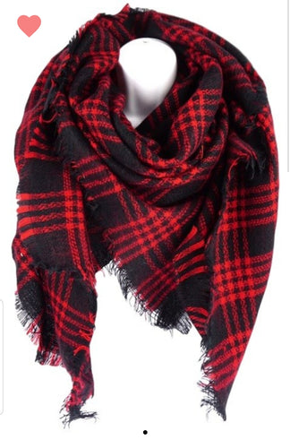 Red/Black Plaid Scarf