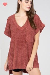 Marsala Chenille Chunky Sweater