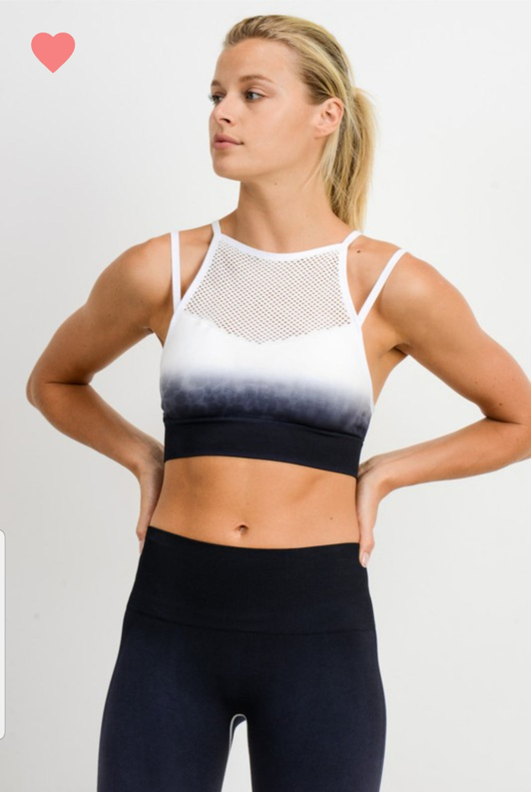 Black Leopard Ombre Sports Bra