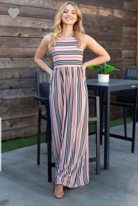 Burberry Stripe Maxi Dress