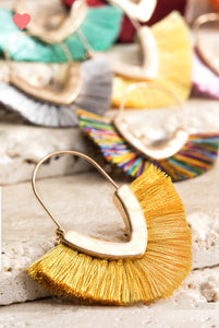 V Shape Tassel Earrings