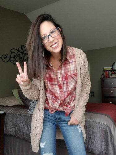 Red & Cream Plaid Flannel