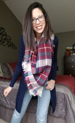 Plaid Blanket Scarves