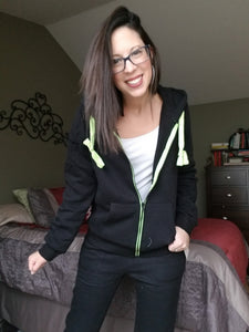 Black & Bright Green Hoodie