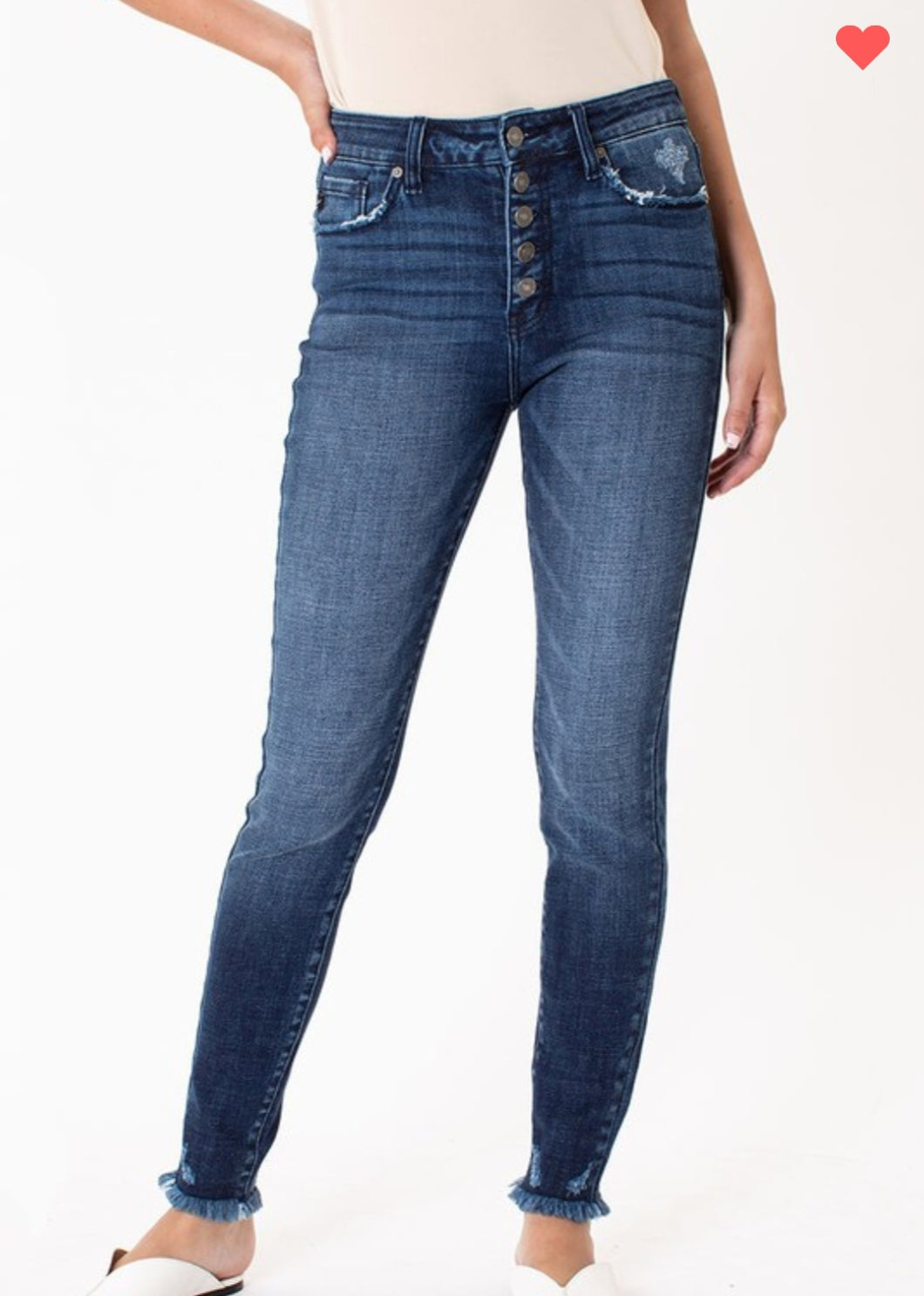 Kan Can Frayed Medium Wash Jeans