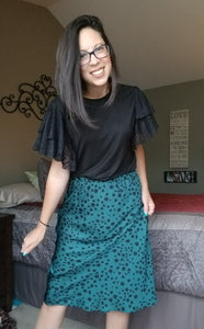 Teal Spotted Skirt