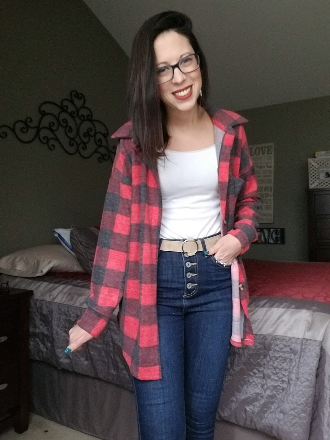 Buffalo Plaid Shirt Jacket