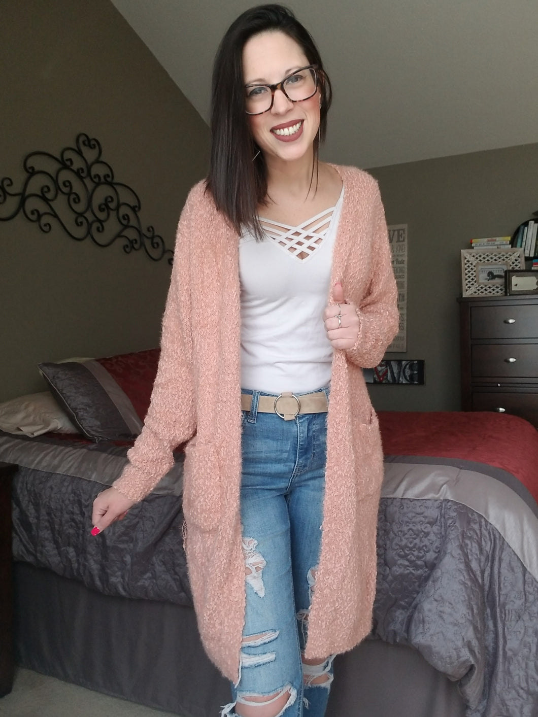 Pink Soft Cardigan