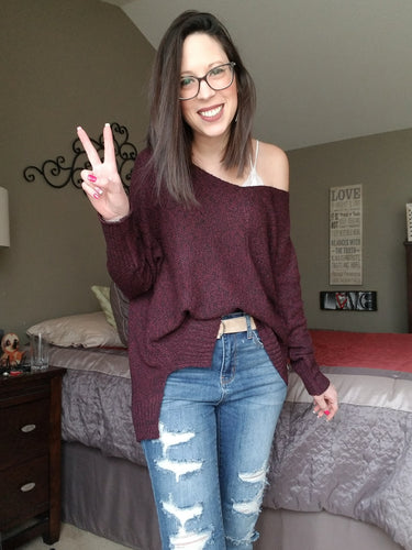 Plum Knit Sweater