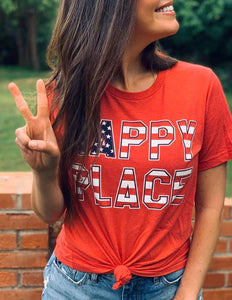 Happy Place Flag Graphic Tee