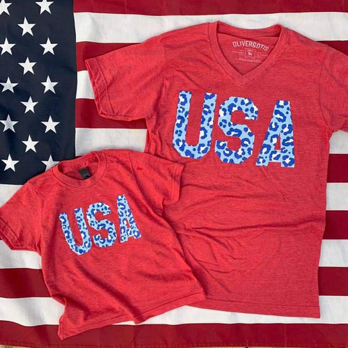 USA Cheetah Graphic Tee