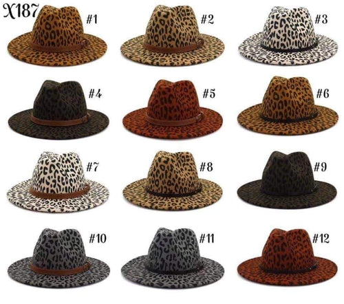 Leopard Wide Brim Hats