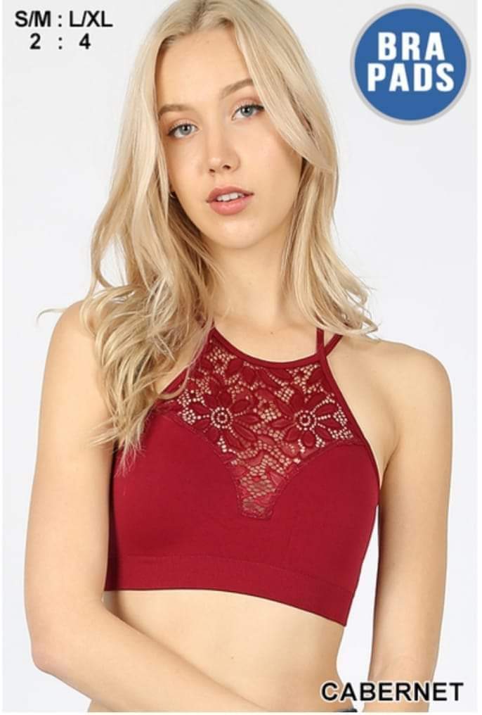Cabernet High Neck Bralette