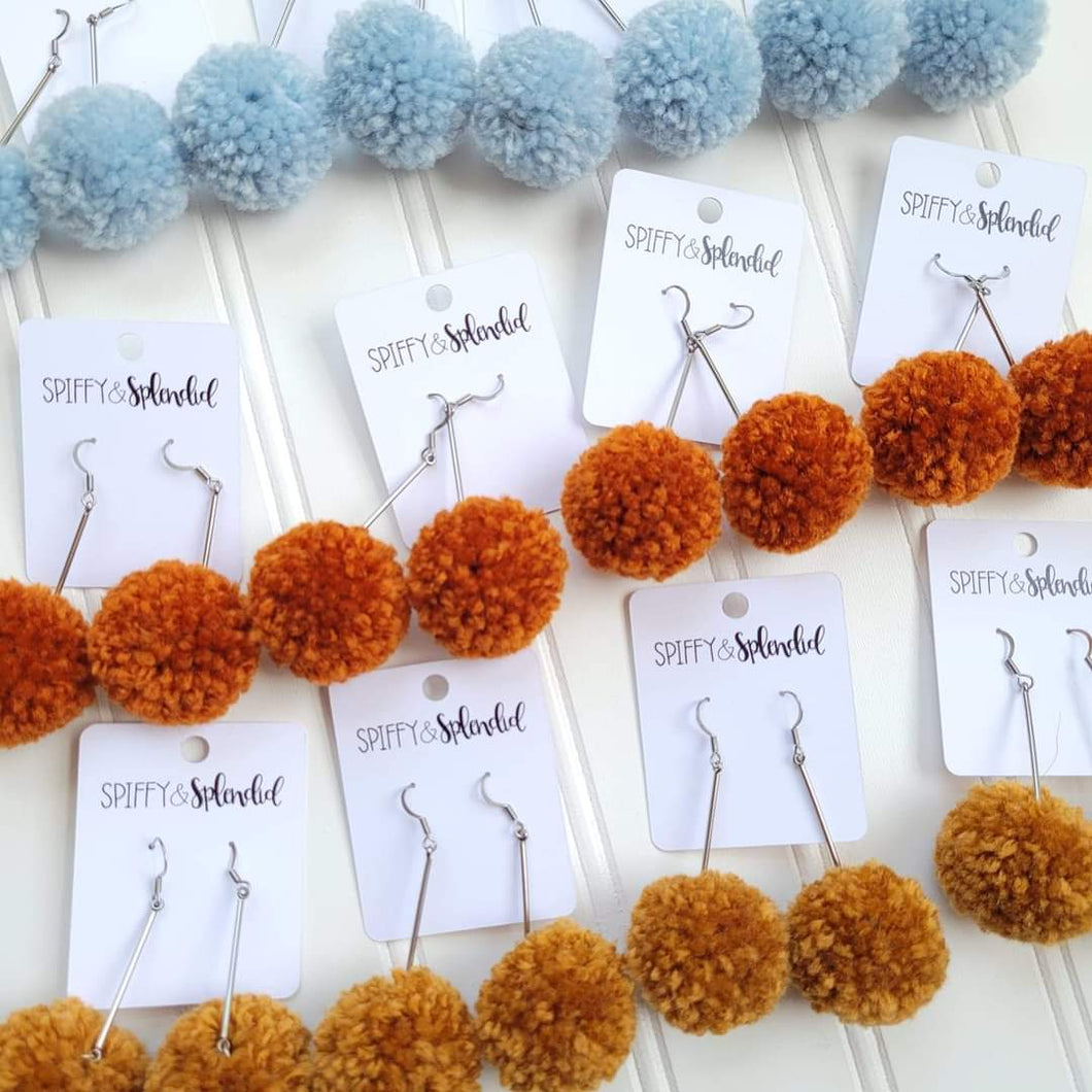 Pom Pom Earrings