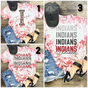 Indiana Indians Ombre Tie Dye Tee