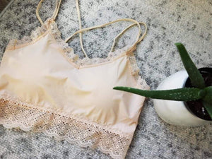 Serenity Peach Lace Bralette
