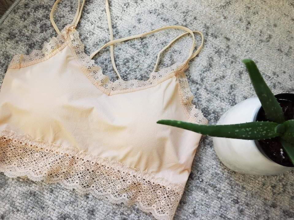 Serenity Peach Lace Bralette